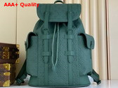 Louis Vuitton Christopher MM Backpack in Forest Green Taurillon Monogram Embossed Cowhide Leather M24428 Replica