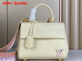 Louis Vuitton Cluny Mini Handbag Quartz White Epi Leather Gold Color and Multicolour Finish Hardware M22946 Replica