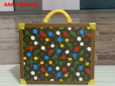 Louis Vuitton Cotteville 40 Suitcase Suitcase in Monogram Coated Canvas with 3D Painted Dots Print Replica