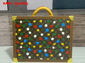 Louis Vuitton Cotteville 45 Suitcase Suitcase in Monogram Coated Canvas with 3D Painted Dots Print Replica