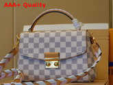 Louis Vuitton Croisette Handbag in Damier Azur Canvas and Hand Braided Leather Shoulder Strap N50053 Replica