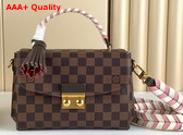 Louis Vuitton Croisette Handbag in Damier Ebene Coated Canvas N40451 Replica