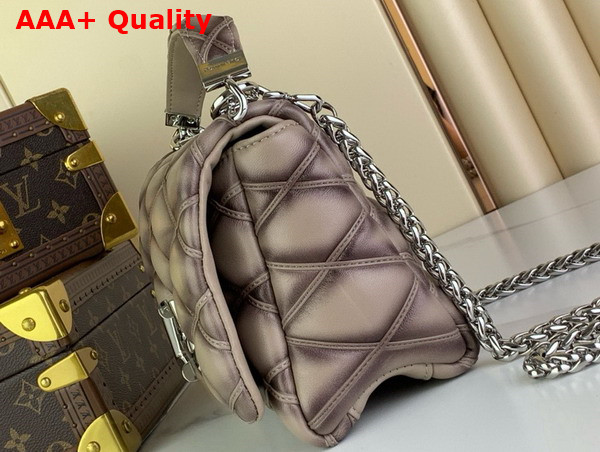 Louis Vuitton Go 14 MM Handbag in Taupe Quilted Lambskin Malletage Pattern M23045 Replica