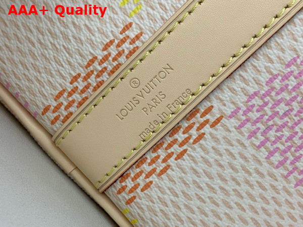 Louis Vuitton Keepall Bandouliere 45 Bag in Peach Damierlicious Coated Canvas N40713 Replica