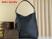 Louis Vuitton Low Key Hobo MM Handbag in Black Grained Calfskin M24856 Replica