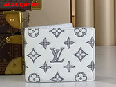Louis Vuitton Multiple Wallet in White Monogram Shadow Calfskin Leather M83380 Replica