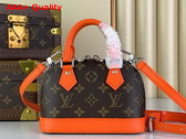 Louis Vuitton Nano Almo Bag in Monogram Canvas with Orange Leather Trim Replica