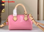 Louis Vuitton Nano Speedy Bag in Mochi Pink Monogram Vernis Embosse Patent Calf Leather M81879 Replica