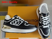 Louis Vuitton Neo Run Away Sneaker in Black and White Patent Calf Leather Replica