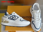 Louis Vuitton Neo Run Away Sneaker in Bleu Clair Patent Calf Leather 1ACHY2 Replica