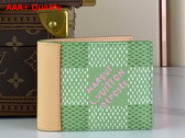 Louis Vuitton Slender Wallet in Green Damier Golf Coated Canvas N40636 Replica