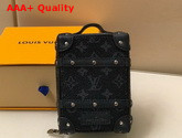 Louis Vuitton Soft Trunk Backpack Bag Charm and Key Holder Gris Monogram Eclipse Canvas M80221 Replica