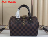 Louis Vuitton Speedy Bandouliere 20 Handbag in Damier Ebene Coated Canvas Replica