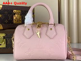 Louis Vuitton Speedy Bandouliere 20 Pink Opale Monogram Empreinte Leather M47136 Replica