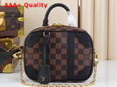 Louis Vuitton Valisette Souple BB Handbag Black Damier Ebene Coated Canvas N50063 Replica