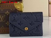 Louis Vuitton Victorine Wallet in Navy Blue Monogram Empreinte Leather M83590 Replica