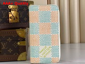 Louis Vuitton Zippy Vertical Wallet in White Damier Heritage Coated Canvas N40675 Replica