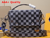 Louis Vuitton Zoooom with Friend Messenger Bag in Black and White Damier Canvas Replica