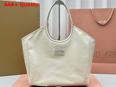 Miu Miu IVY Leather Bag in Chalk White 5BG276 Replica