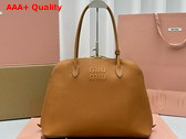 Miu Miu Leather Bag in Cognac 5BA289 Replica