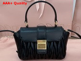 Miu Miu Matelasse Nappa Leather Mini Bag in Black 5BP083 Replica