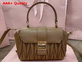 Miu Miu Matelasse Nappa Leather Mini Bag in Caramel 5BP083 Replica