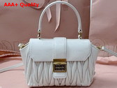 Miu Miu Matelasse Nappa Leather Mini Bag in White 5BP083 Replica