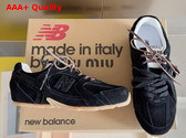 Miu Miu New Balance X Miu Miu 530 SL Suede Sneakers in Black Replica