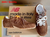 Miu Miu New Balance X Miu Miu 530 SL Suede Sneakers in Cinnamon Replica