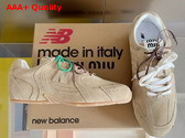 Miu Miu New Balance X Miu Miu 530 SL Suede Sneakers in Ecru Replica