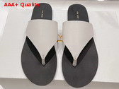 The Row City Flip Flop in White Leather Replica