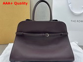 The Row Soft Margaux 15 Bag in Dark Brown Leather Replica