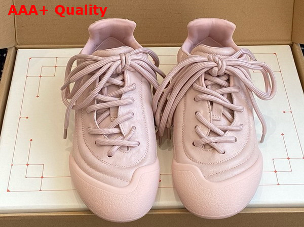 Alexander McQueen Crackled Leather Flexion Sneaker in Pink Replica