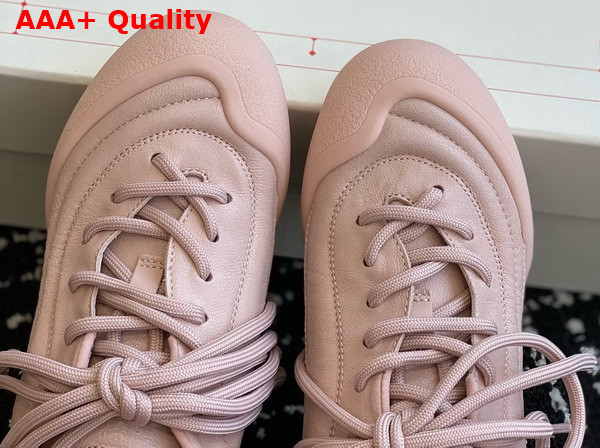 Alexander McQueen Crackled Leather Flexion Sneaker in Pink Replica