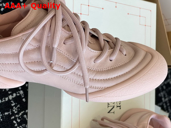 Alexander McQueen Crackled Leather Flexion Sneaker in Pink Replica