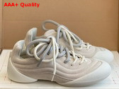 Alexander McQueen Flexion Sneaker in Off White Suede Leather Replica