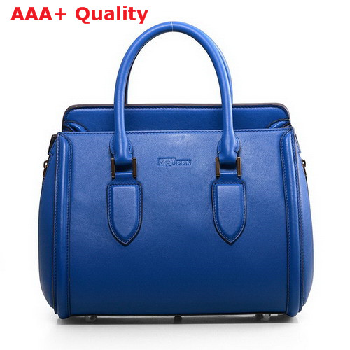 Alexander McQueen Heroine Large Tote Bag Blue Real Leather for Sale