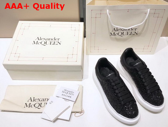 Alexander McQueen Oversized Sneaker Black Glitter Replica