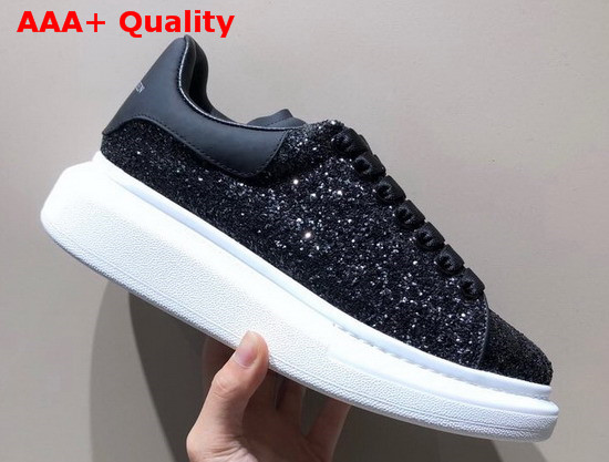 Alexander McQueen Oversized Sneaker Black Glitter Replica