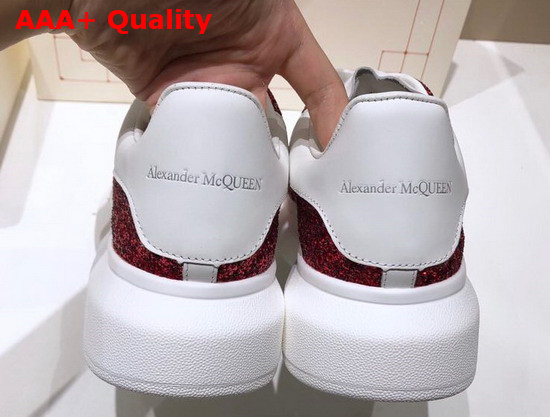 Alexander McQueen Oversized Sneaker Dark Red Glitter Replica