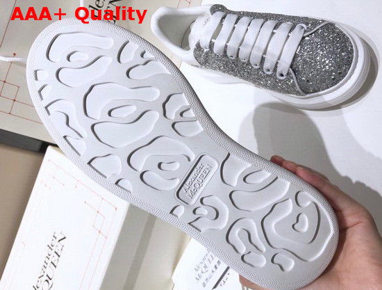 Alexander McQueen Oversized Sneaker Silver Glitter Replica