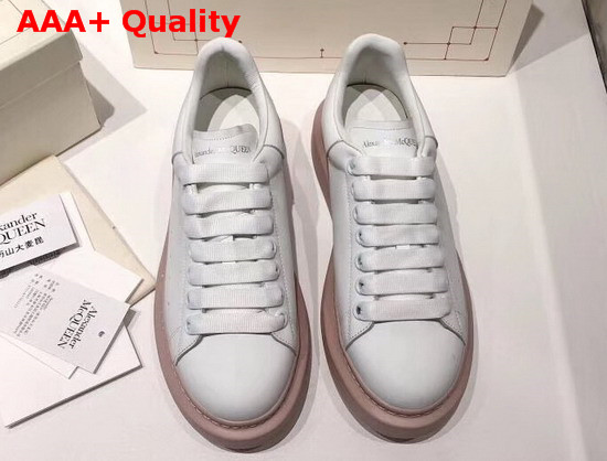 Alexander McQueen Oversized Sneaker in White Smooth Calf Leather Replica