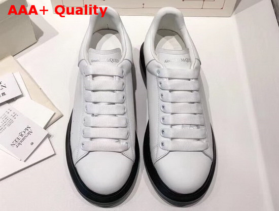 Alexander McQueen Oversized Sneaker in White Smooth Calf Leather Replica