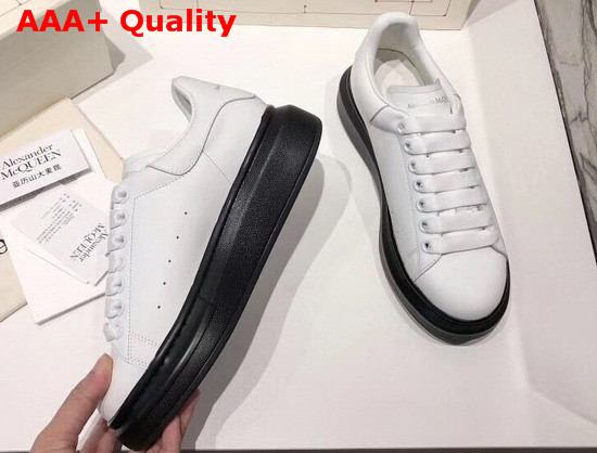 Alexander McQueen Oversized Sneaker in White Smooth Calf Leather Replica