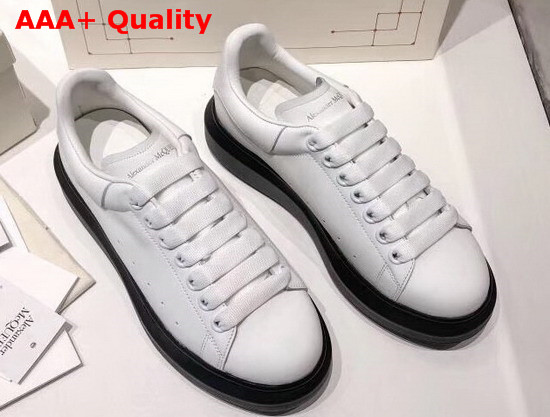 Alexander McQueen Oversized Sneaker in White Smooth Calf Leather Replica