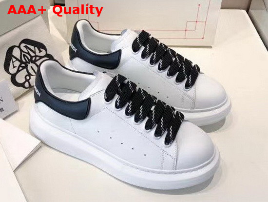 Alexander McQueen Oversized Sneaker in White with Black Trim Replica