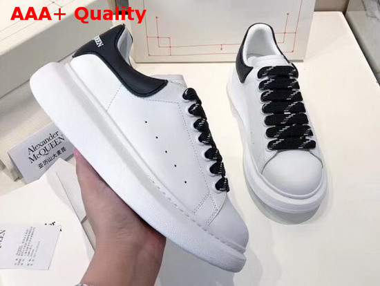 Alexander McQueen Oversized Sneaker in White with Black Trim Replica