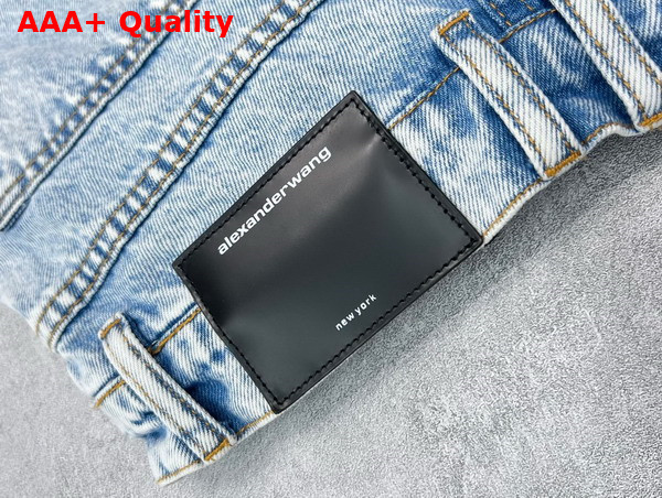 Alexander Wang 5 Pocket Hobo in Light Blue Denim Replica