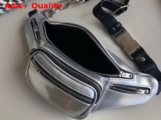 Alexander Wang Attica Fanny Pack Silver Patent Leather Replica