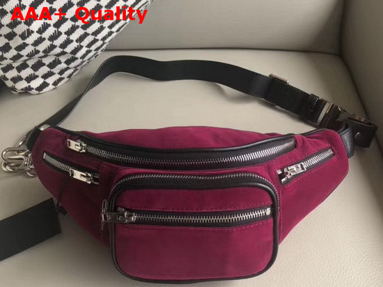 Alexander Wang Attica Fanny Pack in Magenta Velvet Replica